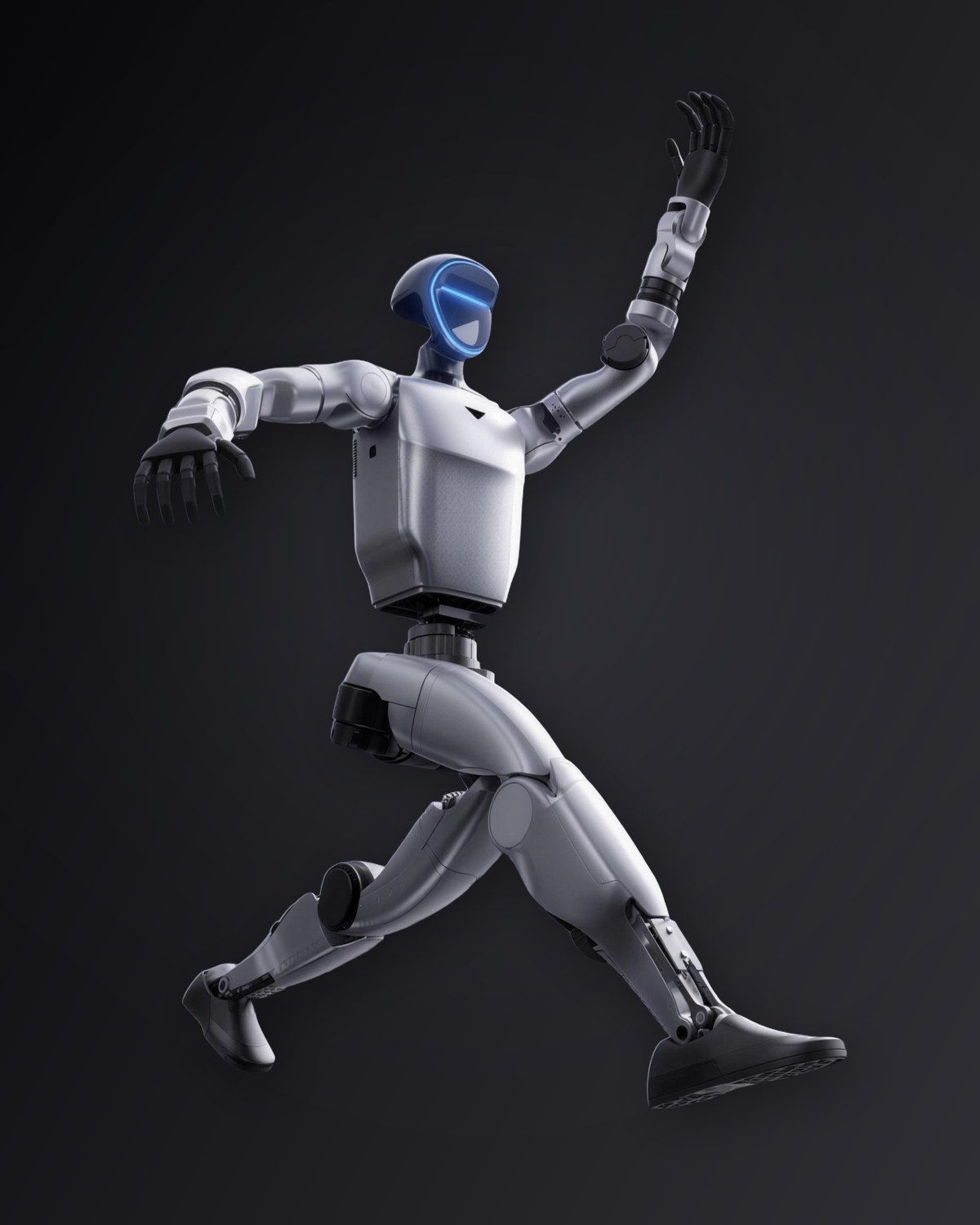 Humanoid robot greeting guests at a branded activation space in Monaco