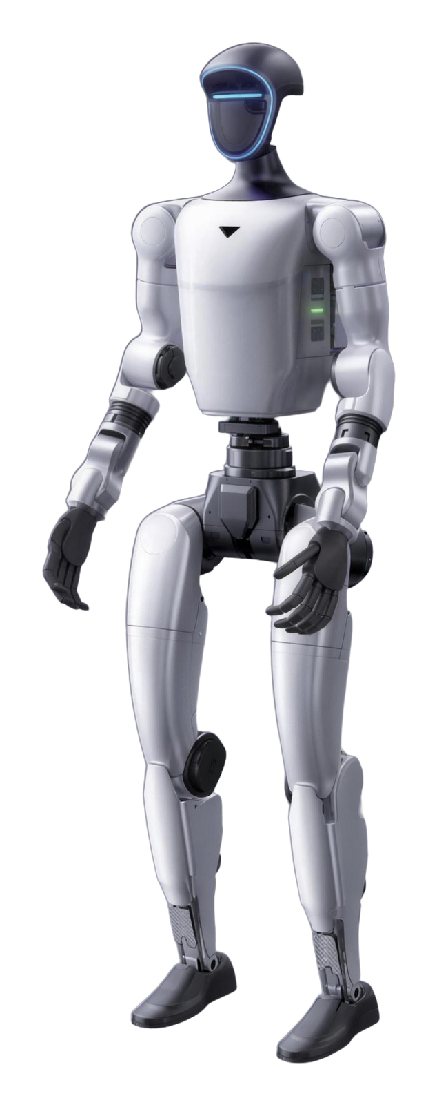MONTARI, a Unitree G1 humanoid robot for hire, greeting guests at an event in Monaco