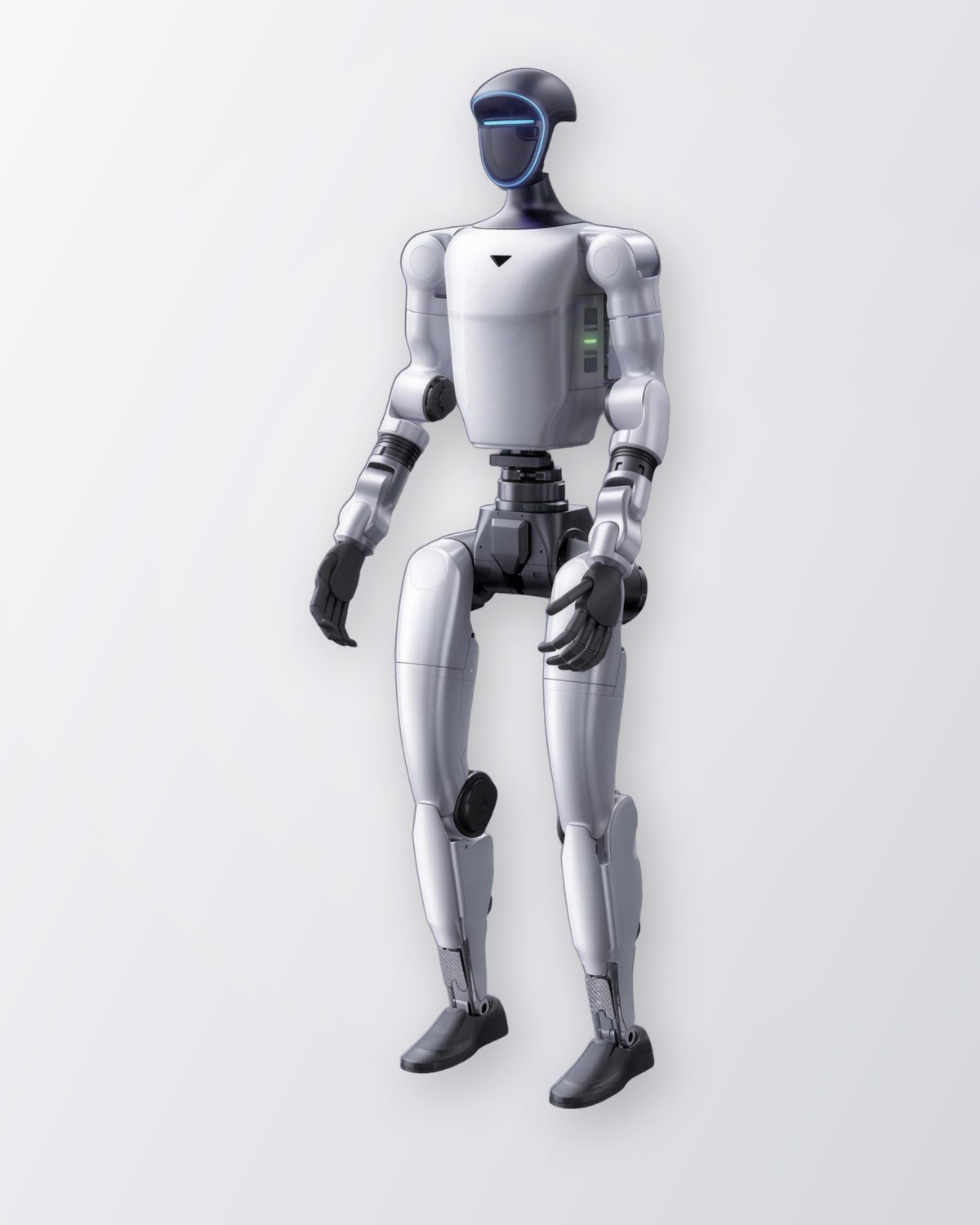 Humanoid robot presenting a product on stage at a launch event in Monaco